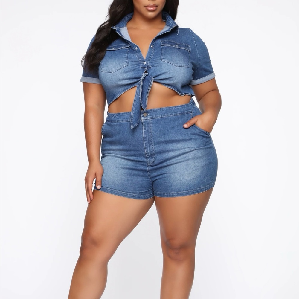 🥏 FN “Desert Heart” Denim Romper